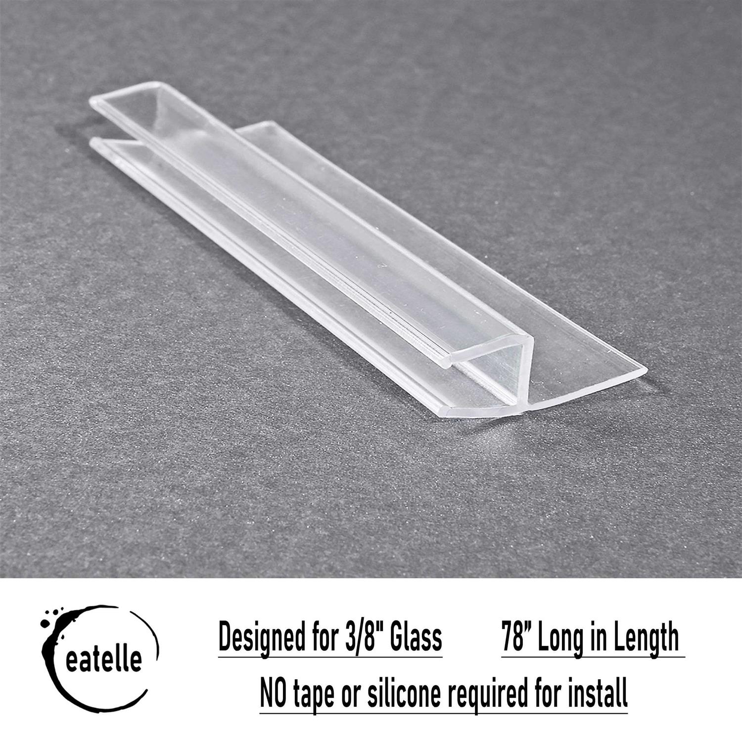 Eatelle Frameless Shower Door Side Seal Strip Glass - Inhomebuy