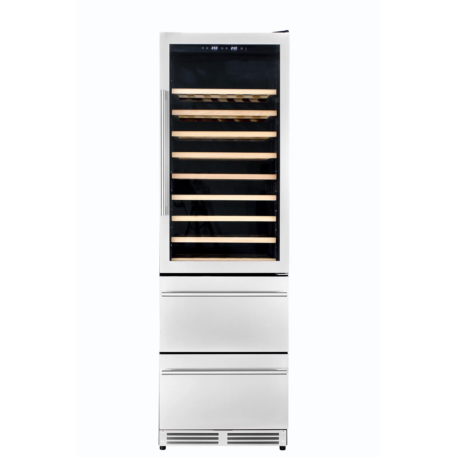 Kucht 24 in. 108 Bottle Dual Zone Wine Cooler, K510WB - Inhomebuy