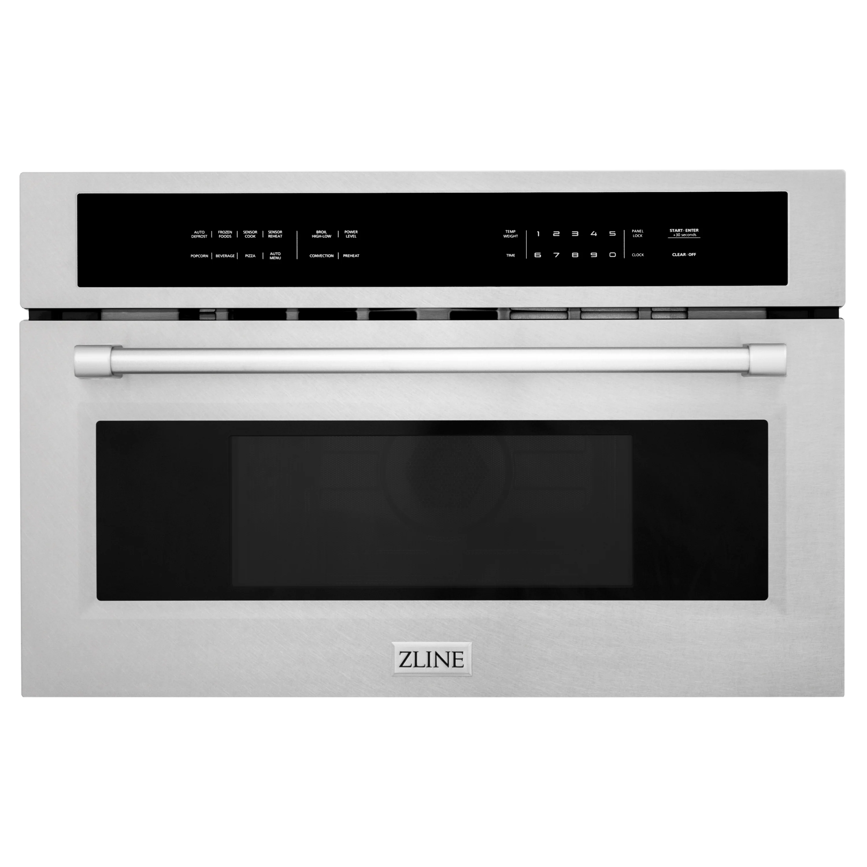 ZLINE 30 in. 1.6 cu. ft. Built-in Convection Microwave Oven in DuraSnow® Stainless Steel with Speed and Sensor Cooking, MWO-30-SS - Inhomebuy