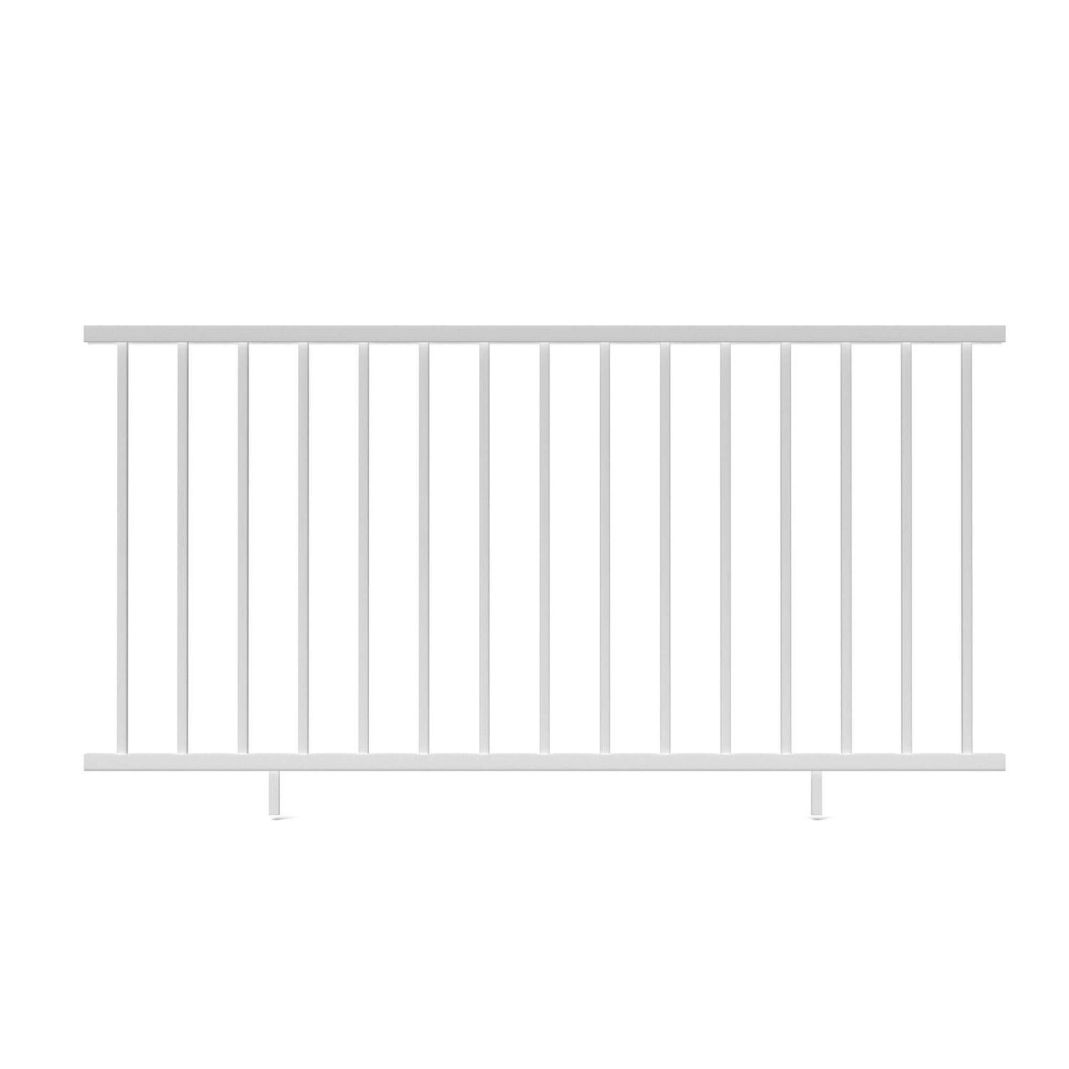 Deckorators Pre-assembled 6-ft x 2.25-in x 3-ft Matte Black Aluminum Deck Stair Rail Kit 346945 - Inhomebuy