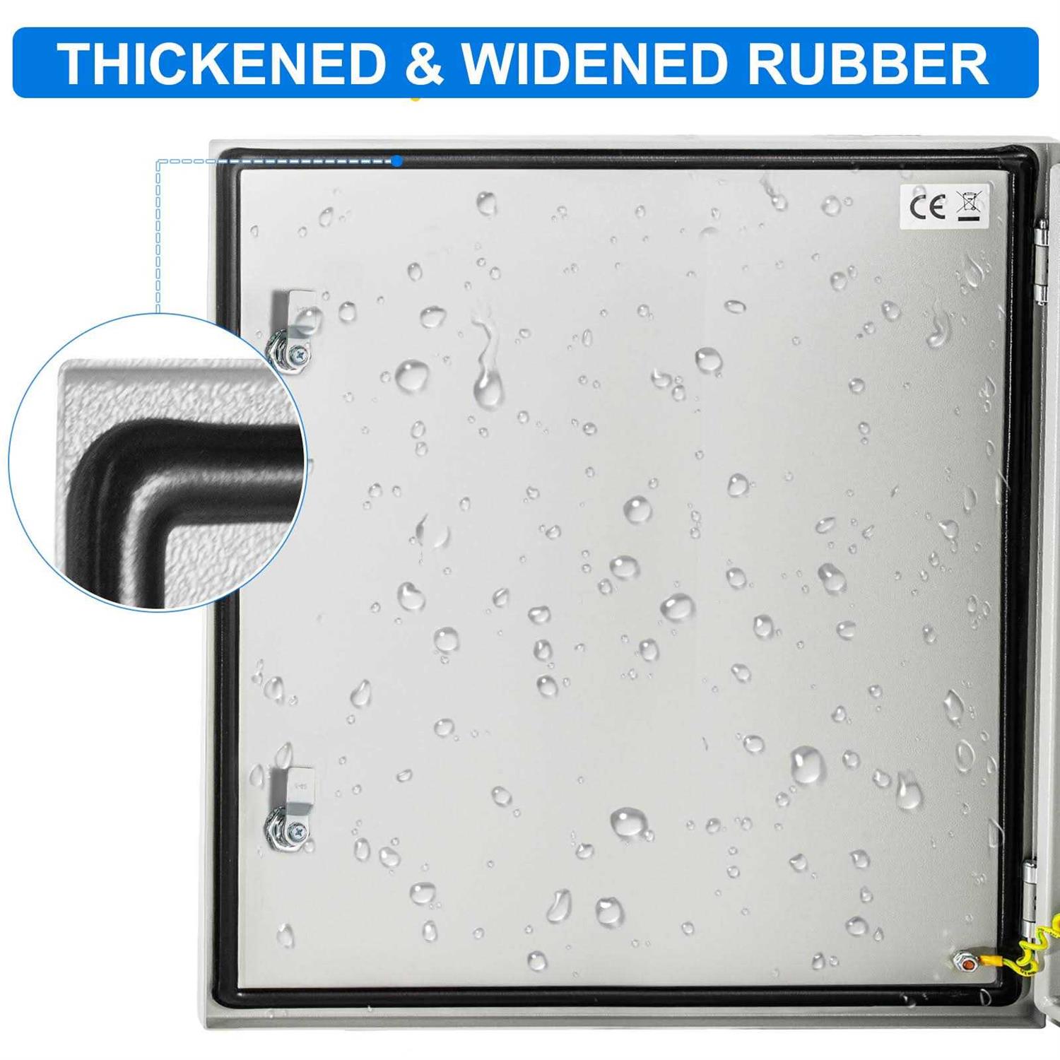 VEVOR NEMA Steel Enclosure 12 x 12 x 6” NEMA 4X Steel Electrical Box IP66 Waterproof & Dustproof Outdoor/Indoor Electrical Junction Box DQXJSTCFS30X30X15V0 - Inhomebuy