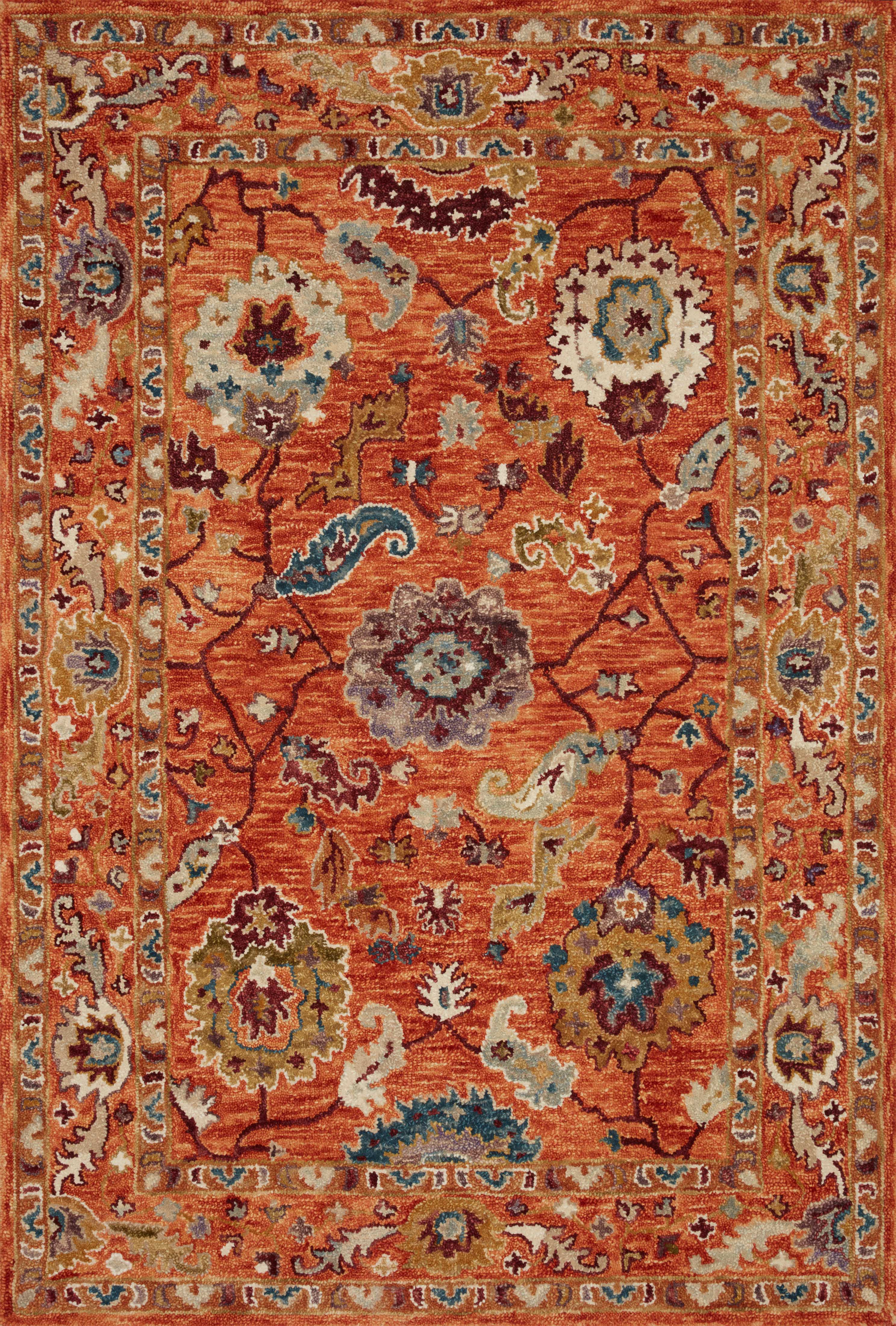 Loloi Rugs Padma Collection Rug in Orange, Multi - 7'9
