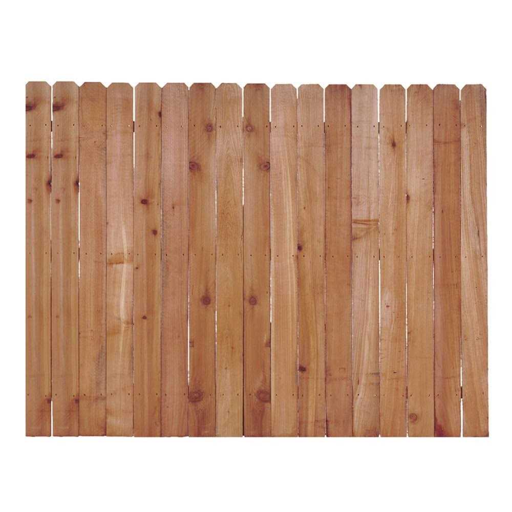 Lowe’s 6-ft x 8-ft Pine Dog Ear Privacy Fence Panel 7643 - Inhomebuy