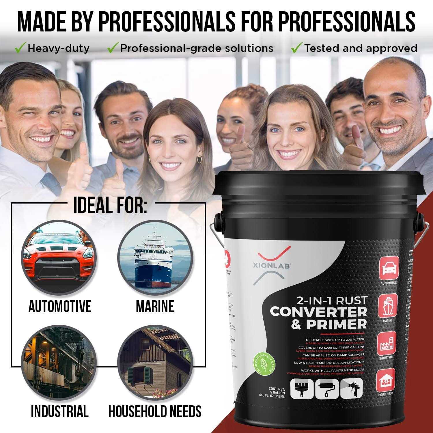 Xion Lab 2 in 1 Rust Converter & Metal Primer - Inhomebuy
