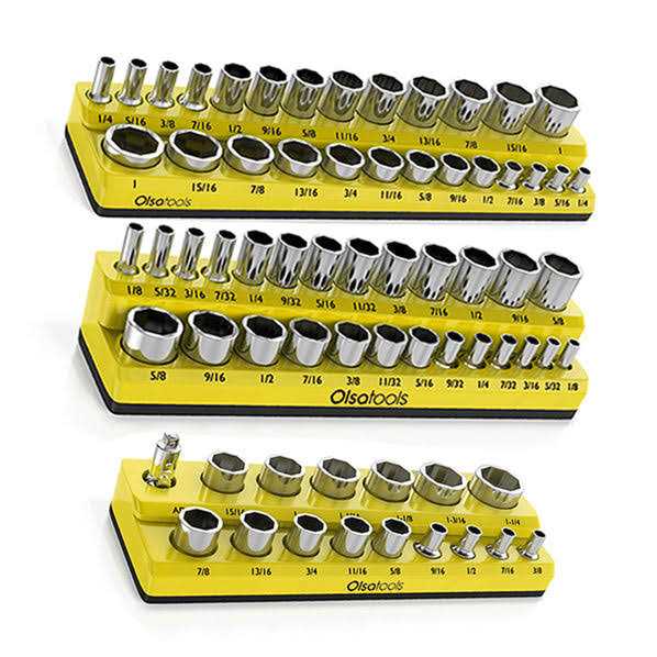 Olsa Tools Magnetic Socket Organizer Socket Holder 1/2-Inch Drive - Inhomebuy