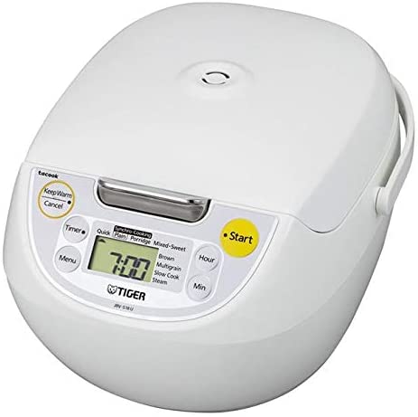 Tiger Rice Cooker: 5.5 cup, multi-function, white | JBV-S10U - Inhomebuy