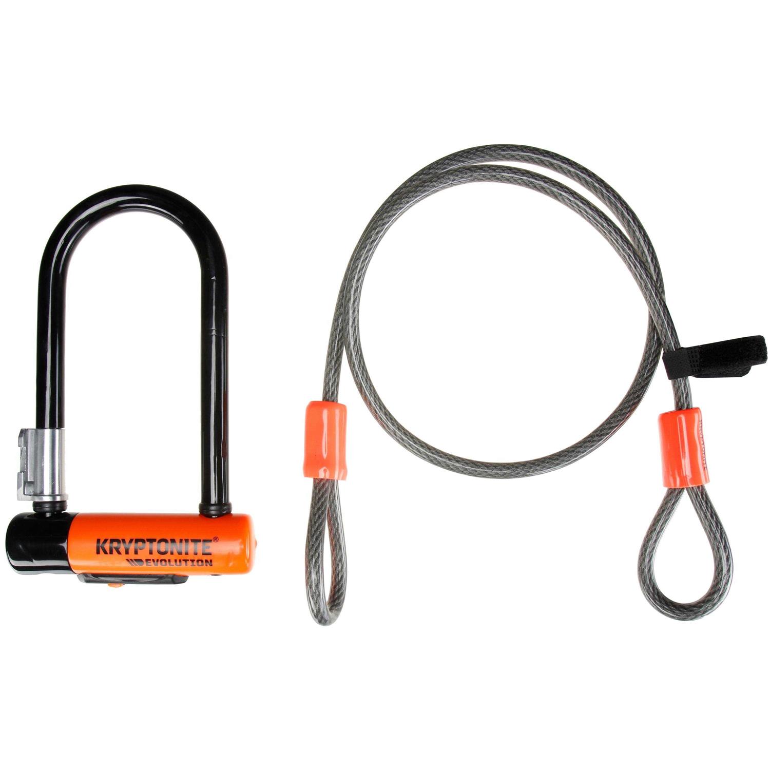 Kryptonite Evolution Mini 7 Lock with 4 Foot Kryptoflex Cable Combo - Inhomebuy