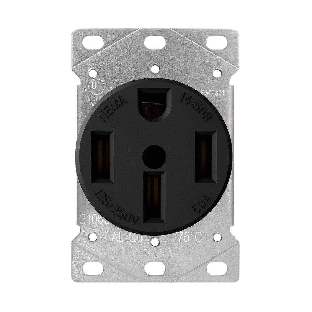 ELEGRP 50 Amp 125/250V NEMA 14-50R Surface Mount Power Outlet - Inhomebuy