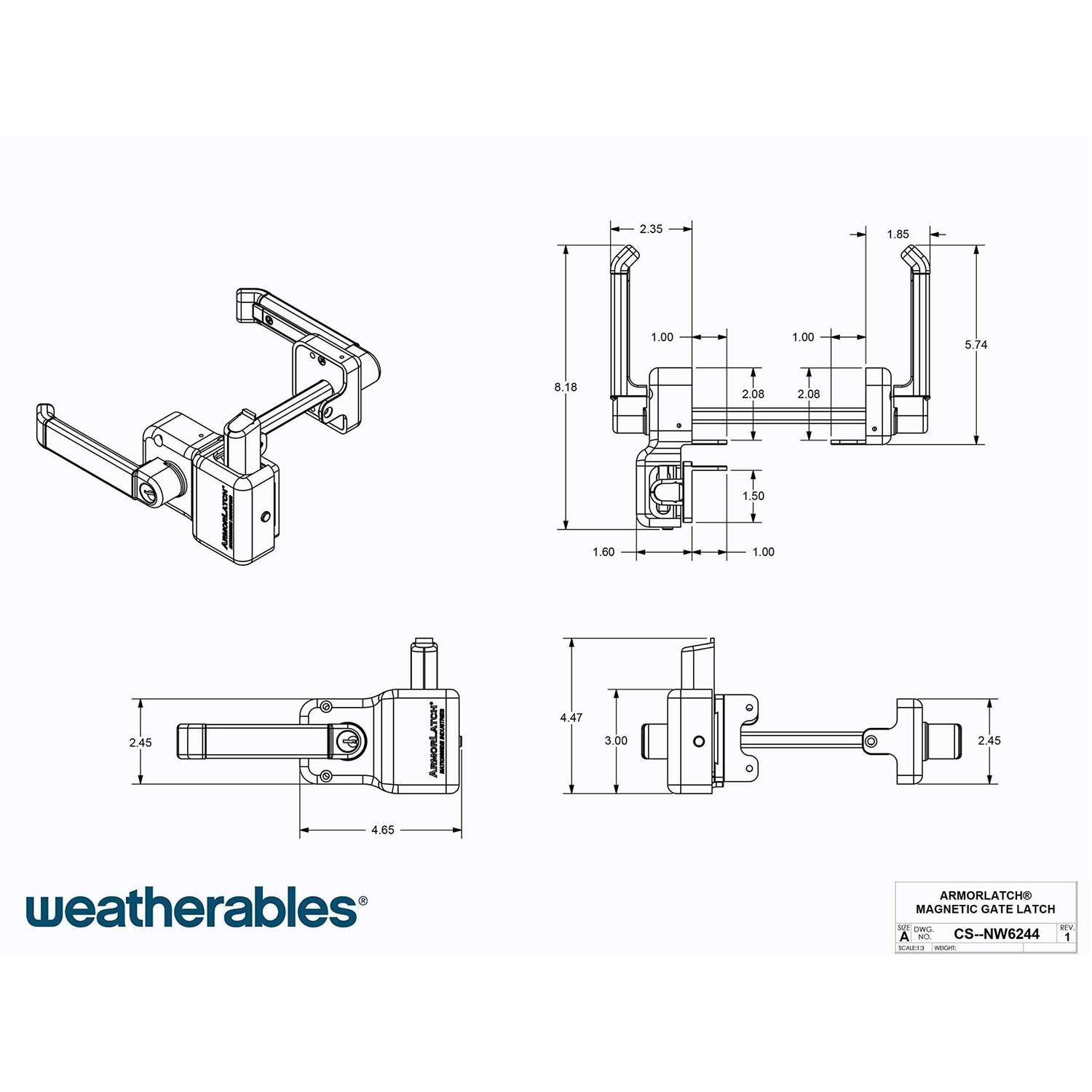 Weatherables Arlington H x 96 in. W Textured - Inhomebuy