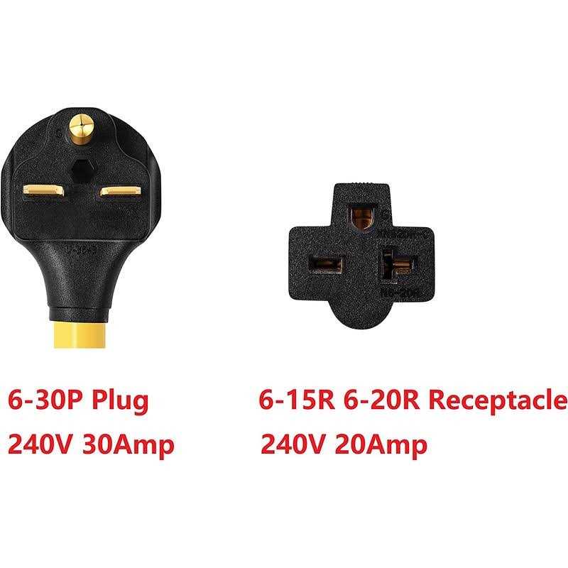 ONETAK NEMA 5-15P to 10-30R 120V 15 Amp 3 Prong Male Plug to 3 Prong Female Receptacle Dryer Welder Power Cord Adapter - Inhomebuy