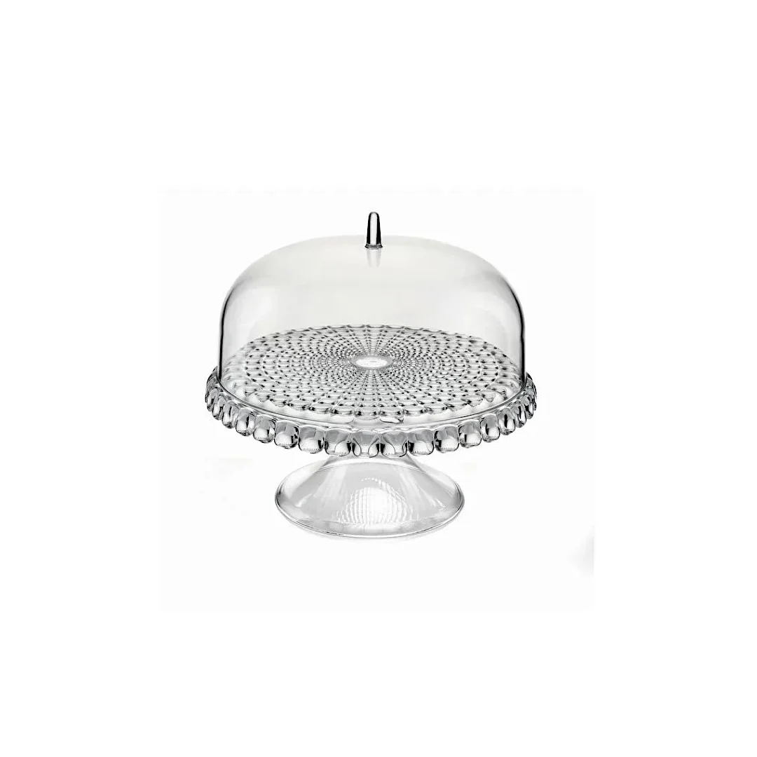 Small Cake Stand With Dome Clear ''Tiffany'' - Inhomebuy