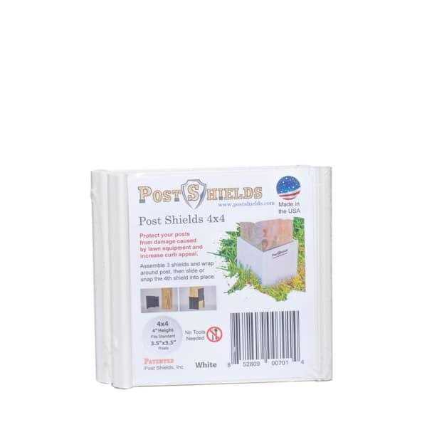Post Shields 6 in. H x 4 in. W x 4 in. L Plastic Fence Post Protection - Inhomebuy