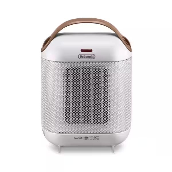 DeLonghi Compact Ceramic Heater: 1500W, thermostat, tip-over switch, fan only setting, white | HFX30C15.W - Inhomebuy