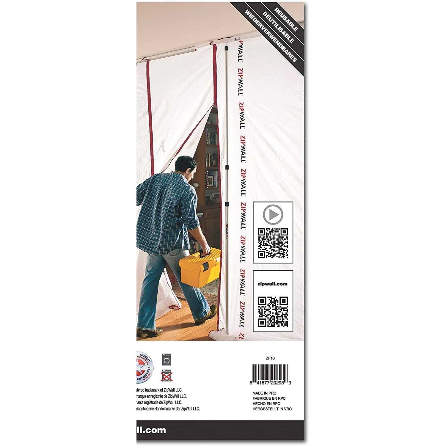 ZipWall Py50 Dust Barrier Plastic Sheeting - Inhomebuy