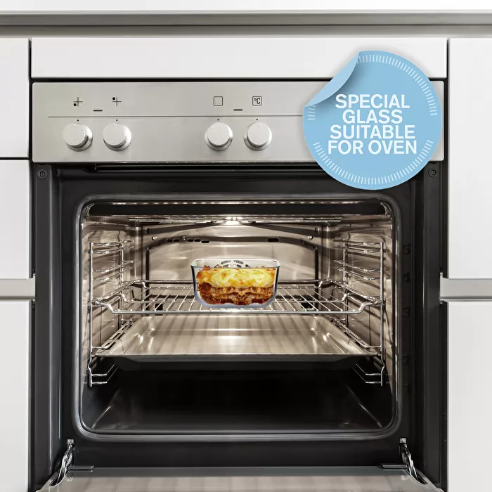 Store & More Leak-Proof Glass Fridge/ Freezer/ Microwave Container (S) White - Inhomebuy