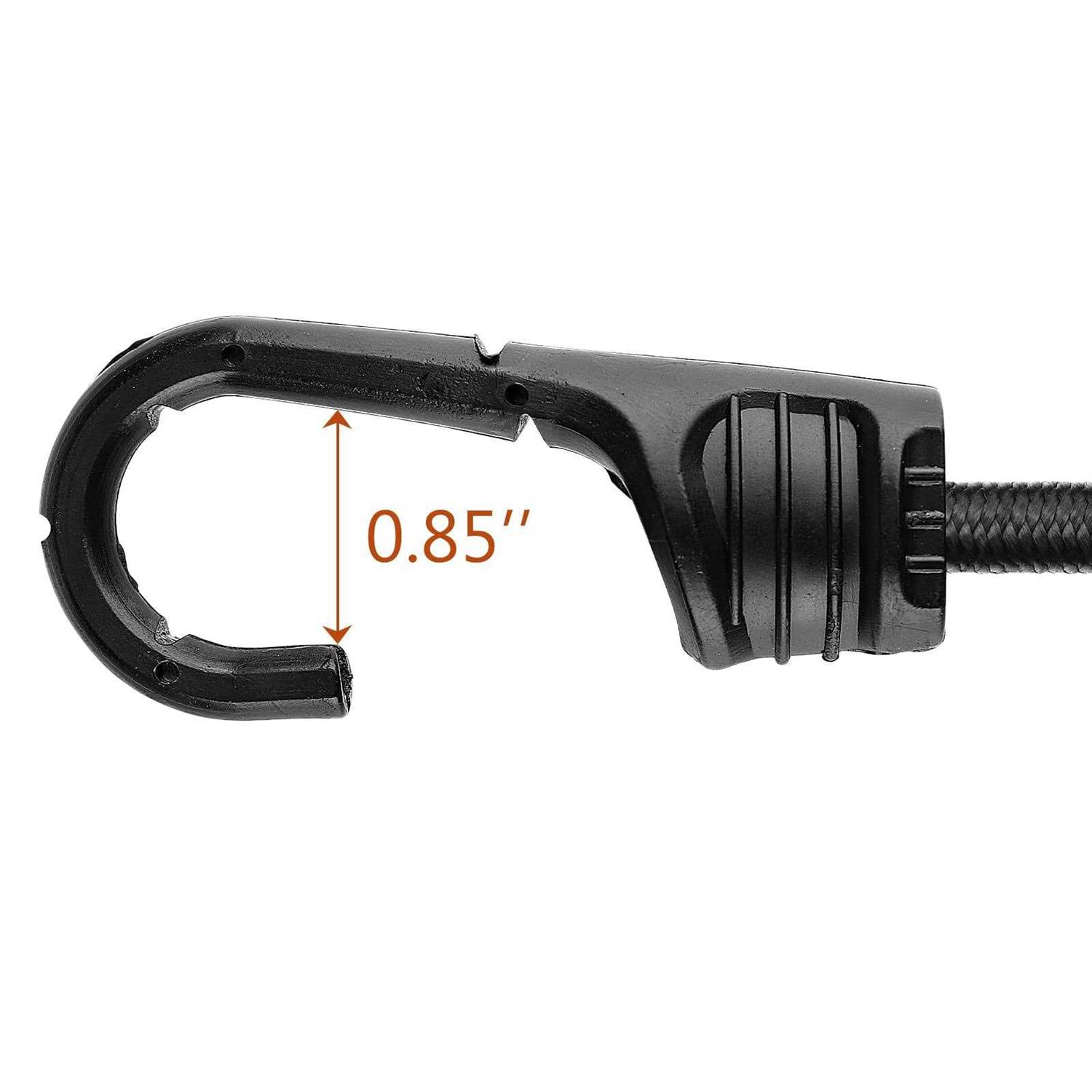 ZHOUBIN Black Bungee Cords with Hooks Heavy Duty - Inhomebuy