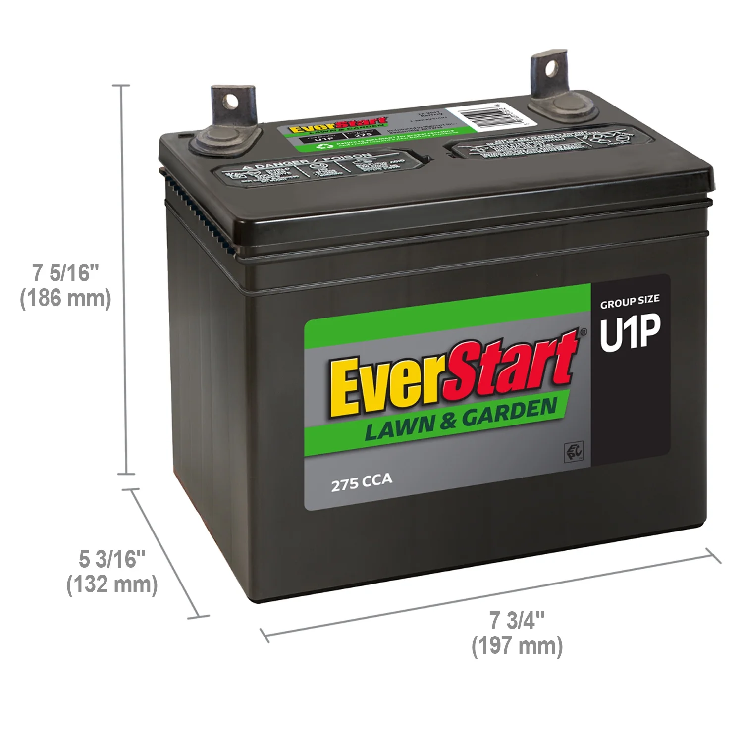 EverStart Lawn and Garden Lead Acid Battery, Group Size U1P 12 Volt, 275 CCA - Inhomebuy