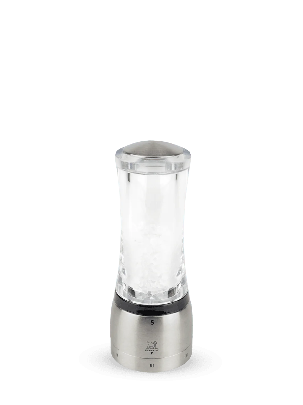 Peugeot Daman Salt Mill in Acrylic/Stainless 16cm - 6in - Inhomebuy