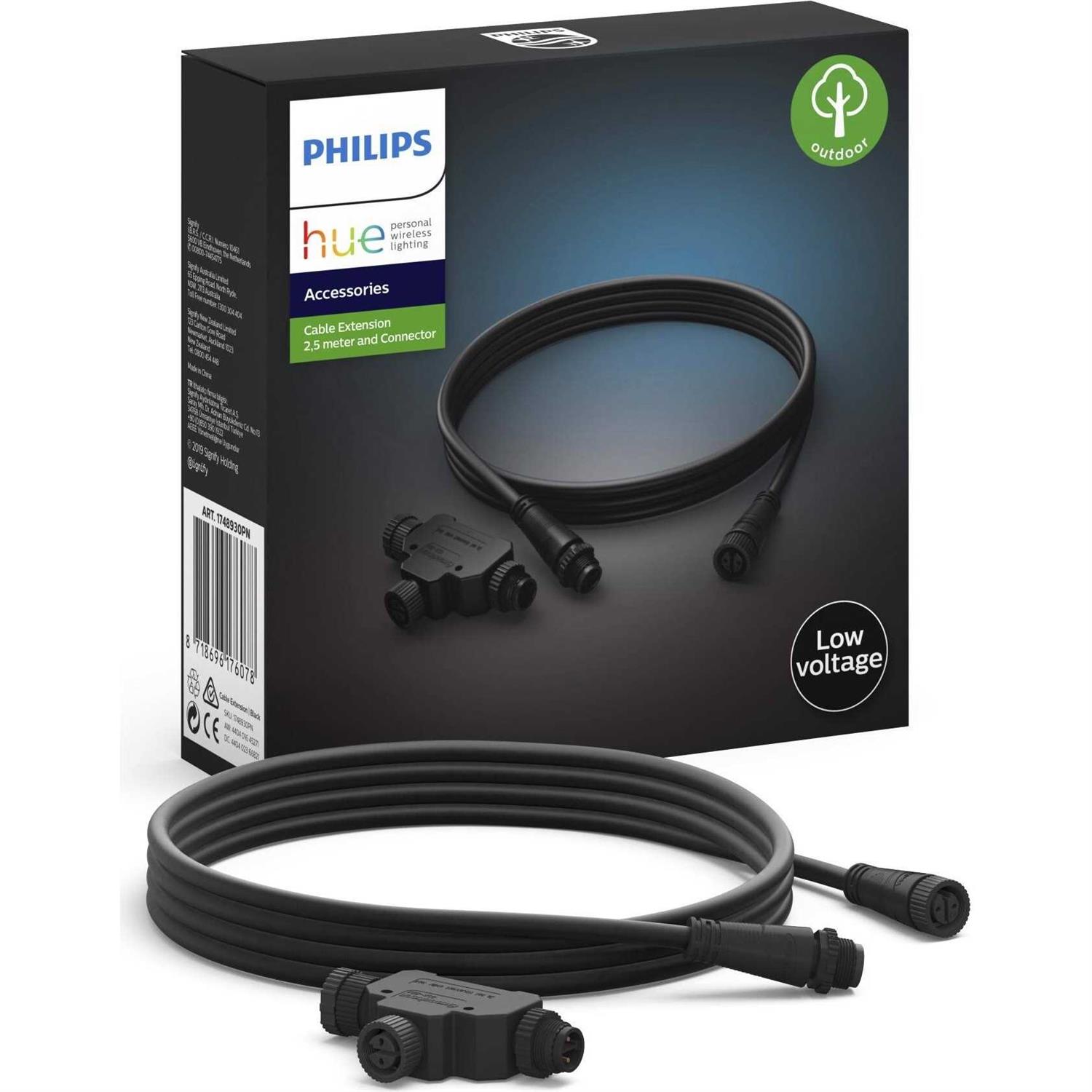 Philips Home Power 3 Outlet Braided 8ft Extension Cord - Inhomebuy