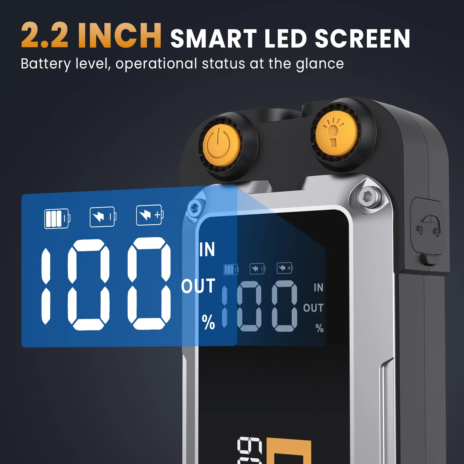 HOMPOW Jump Starter 6000A 28000mAh Peak for All Gas and up to 12L Diesel Engine, Portable Car Battery Charger Jump Box with LCD Screen, LED Light ,Type-C Fast Charging - Inhomebuy