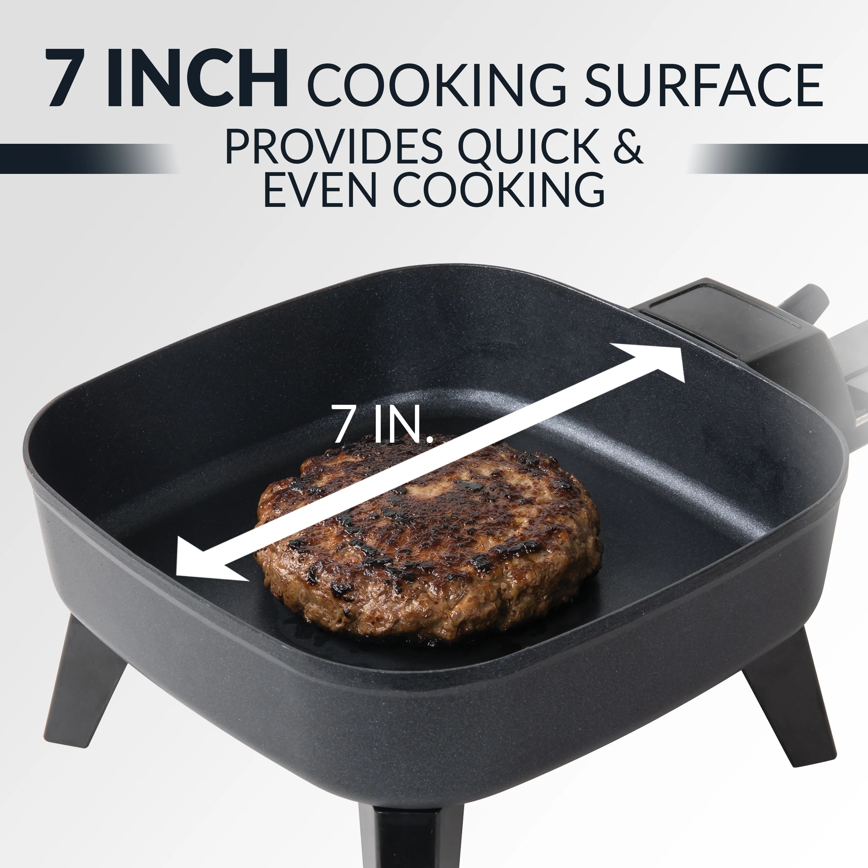 HomeCraft 7-Inch Electric Non-Stick Skillet - Inhomebuy