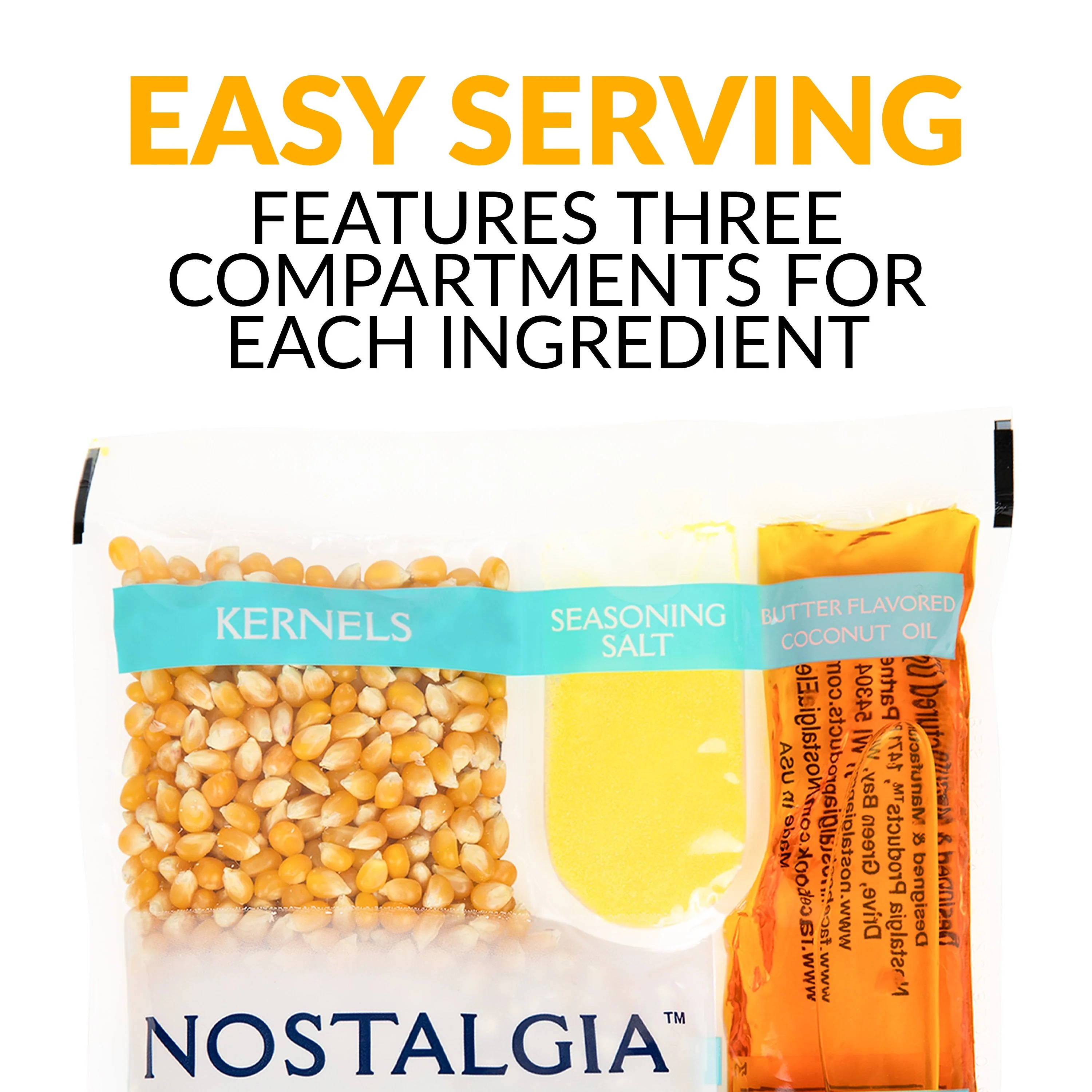 Best Tasting Premium 8-Ounce Popcorn, Oil & Seasoning Salt All-In-One Packs - 24 Count - Inhomebuy