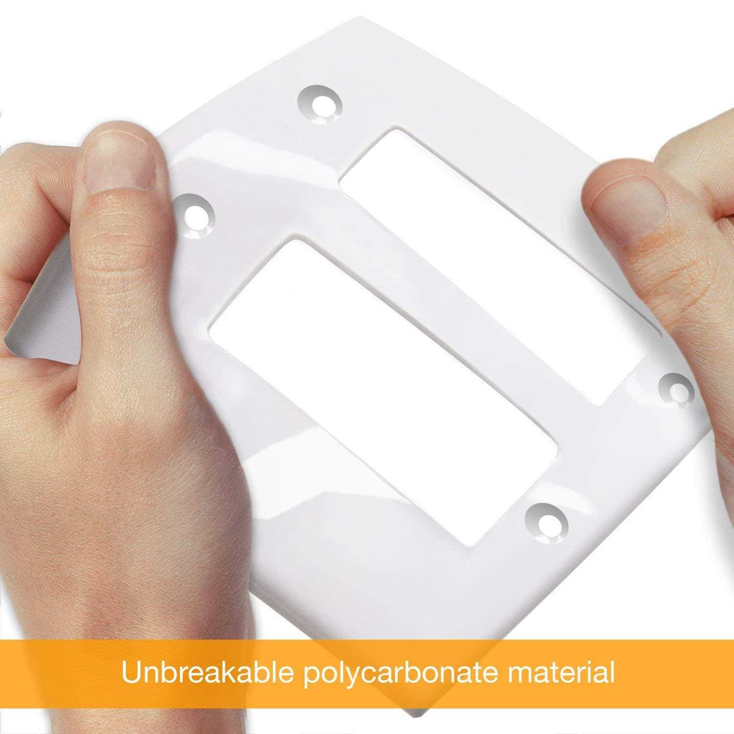 Enerlites 2-Gang Decorator Outlet/Blank Combination Wall Plate 880131-W - Inhomebuy