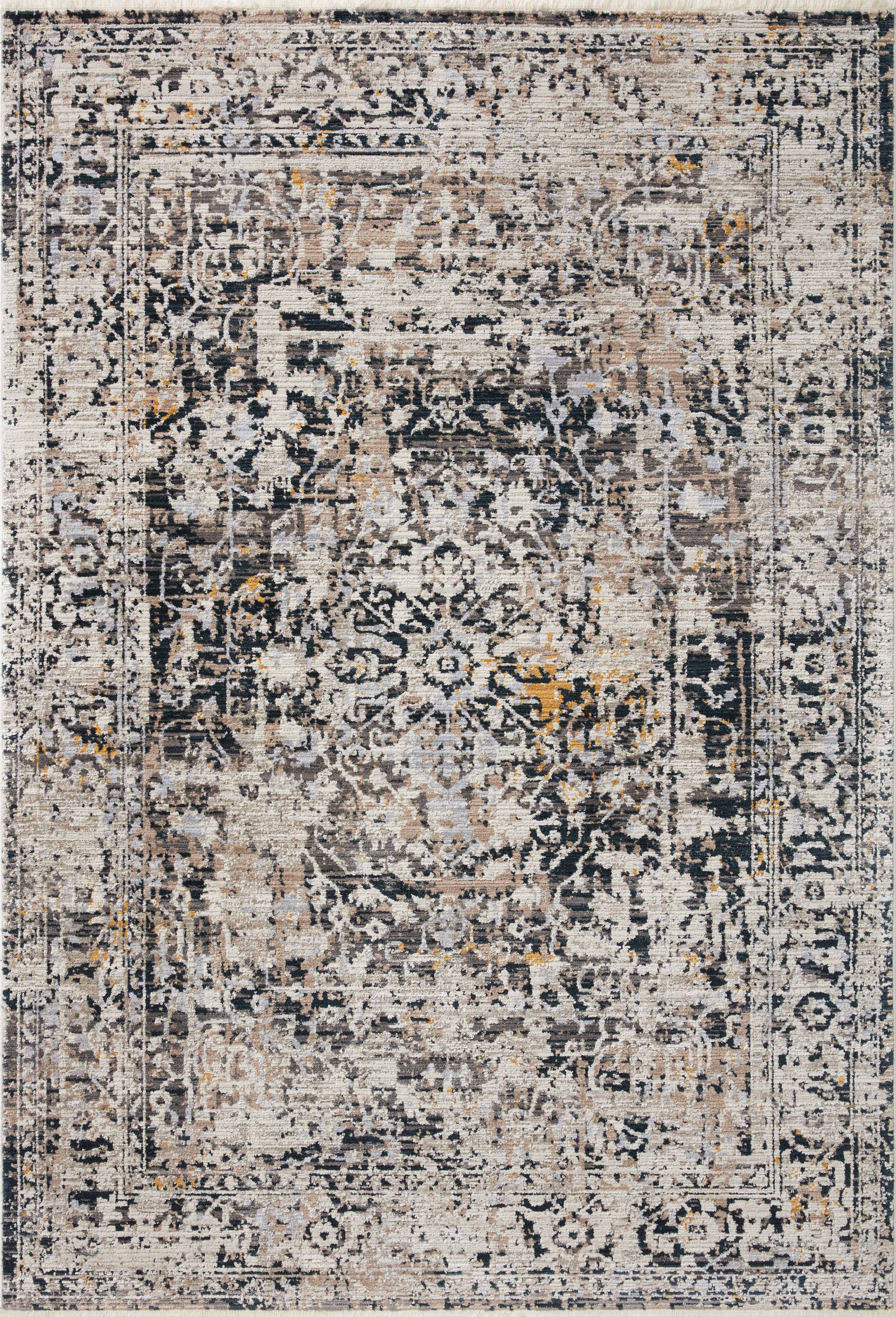 Loloi Rugs Leigh Collection Rug in Charcoal, Taupe - 6'7