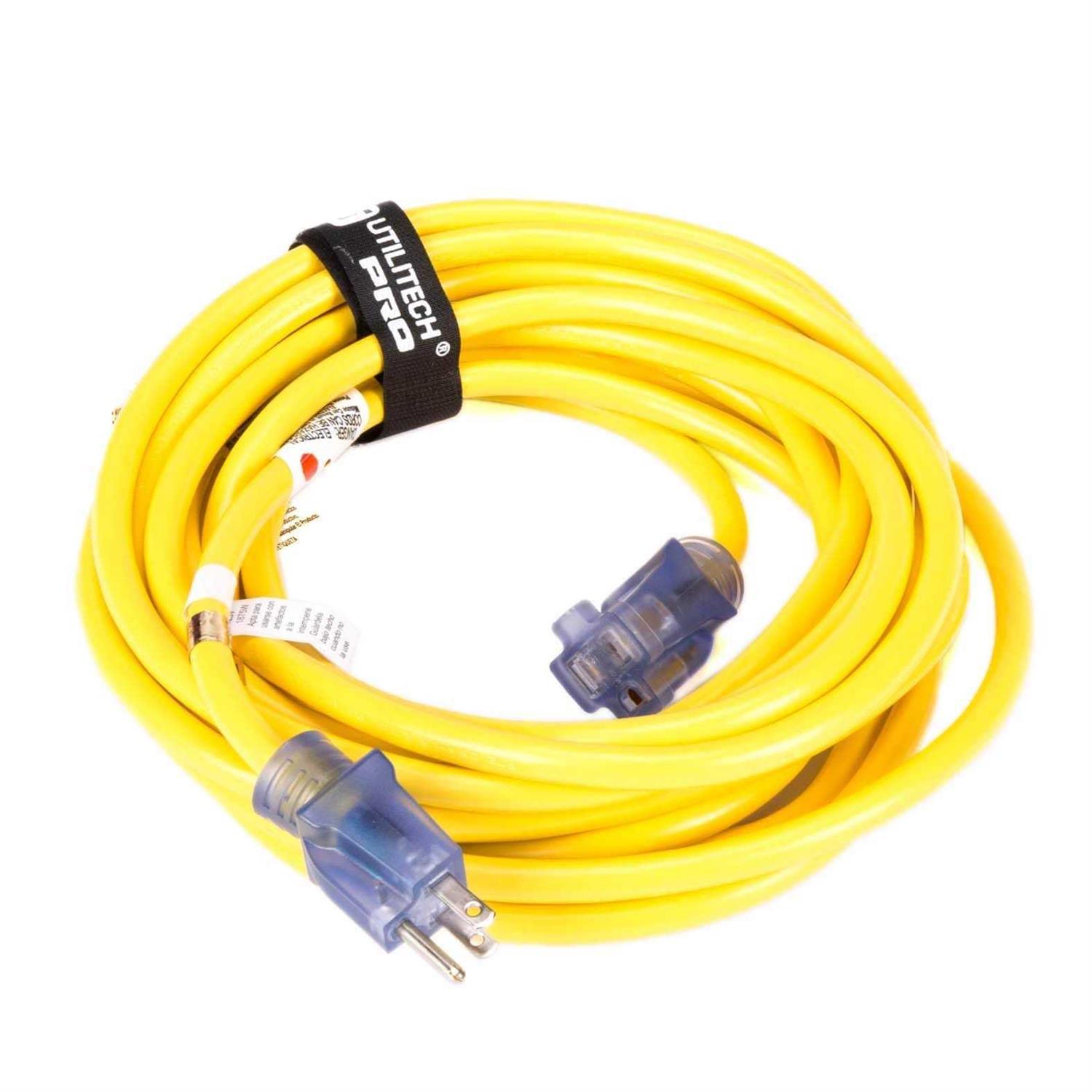 Utilitech 100-ft 12 / 3-Prong Outdoor Sjtw Heavy Duty Lighted Extension Cord UTP511835 - Inhomebuy