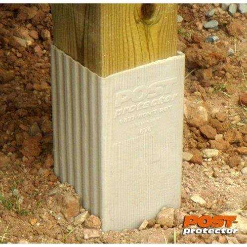 Post Protector 30 in. in-Ground Fence Post Decay Protection - Inhomebuy