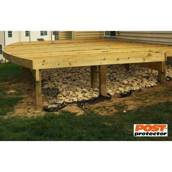 Post Protector 4 in. x 6 in. x 42 in. in-Ground Post Decay Protection - Inhomebuy