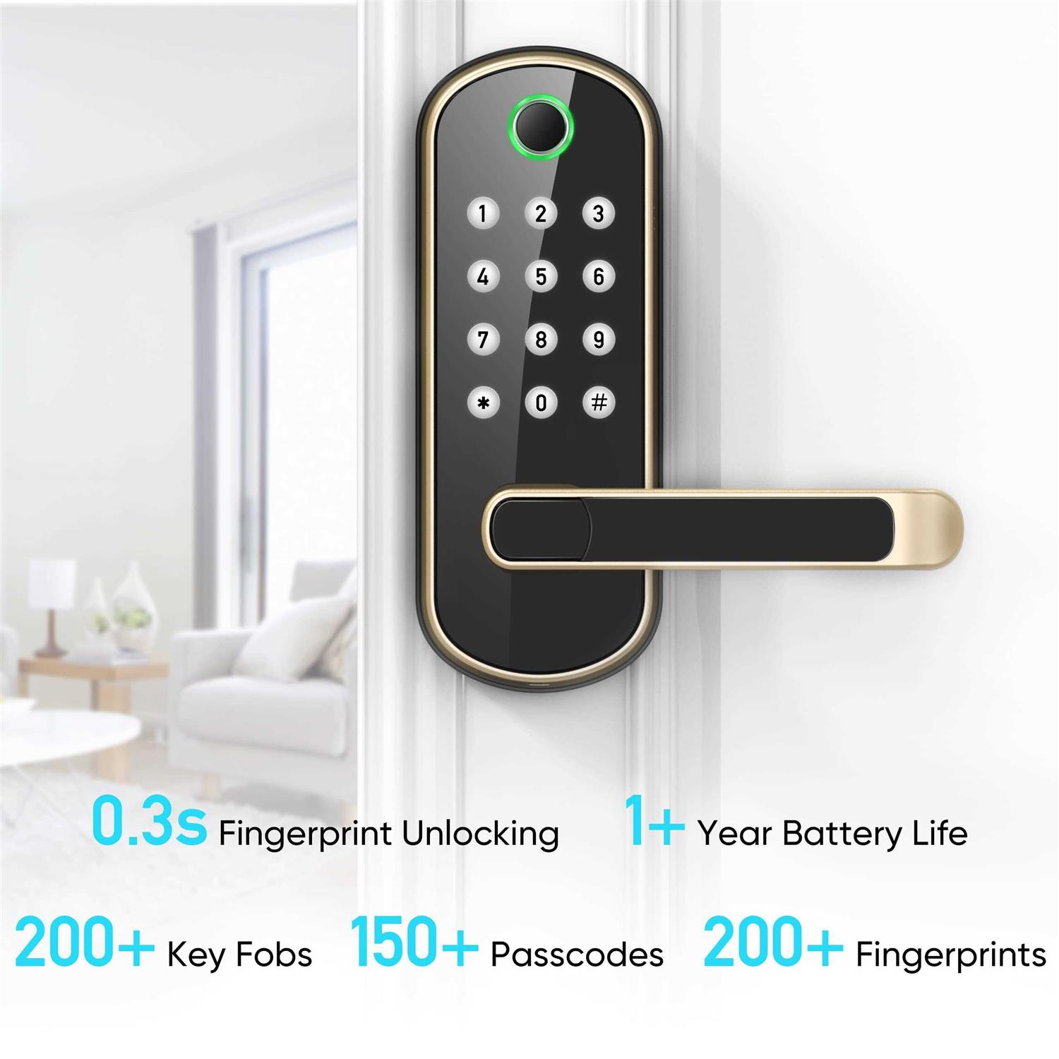 Sifely Keyless Entry Door Lock Keypad Door Lock - Inhomebuy