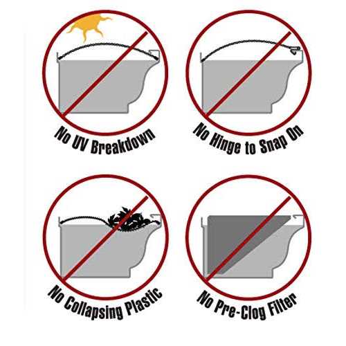 E-Z Zip Tight Gutter Cover (10-Pack), Black - Inhomebuy