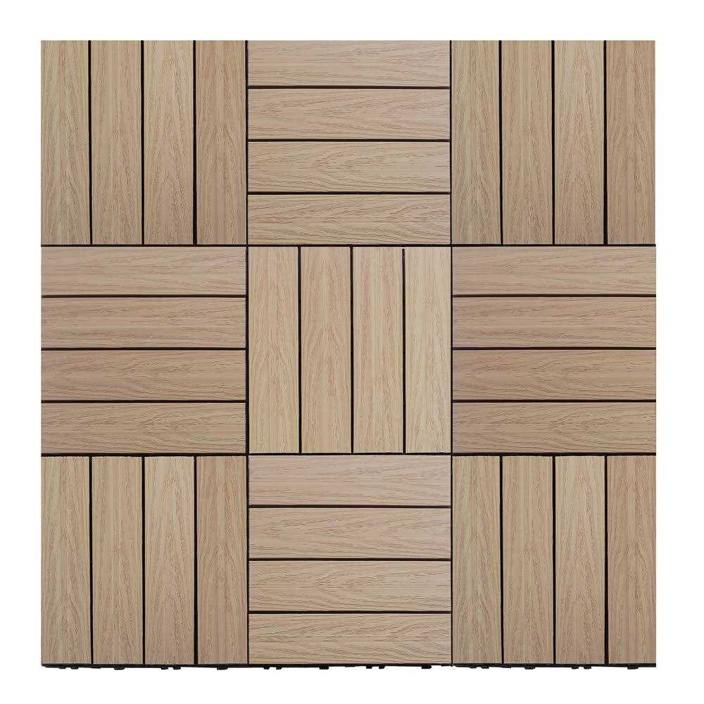 NewTechWood UltraShield Naturale 1 ft. x 1 ft. Quick Deck Outdoor Composite Deck Tile - Inhomebuy