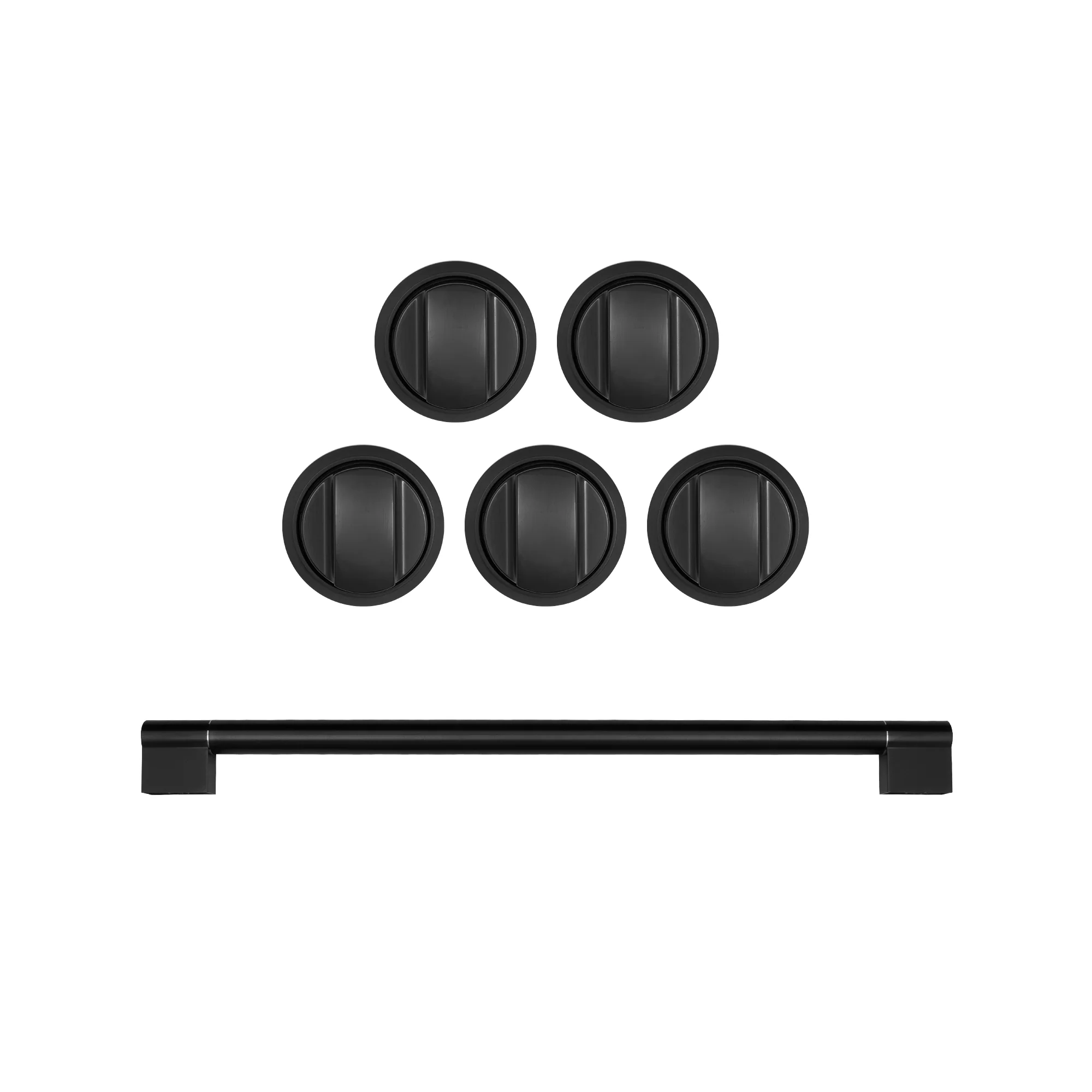Cosmo Brushed Black Handle and Knob Set for GRP304 Range, GRP304HK-BB - Inhomebuy
