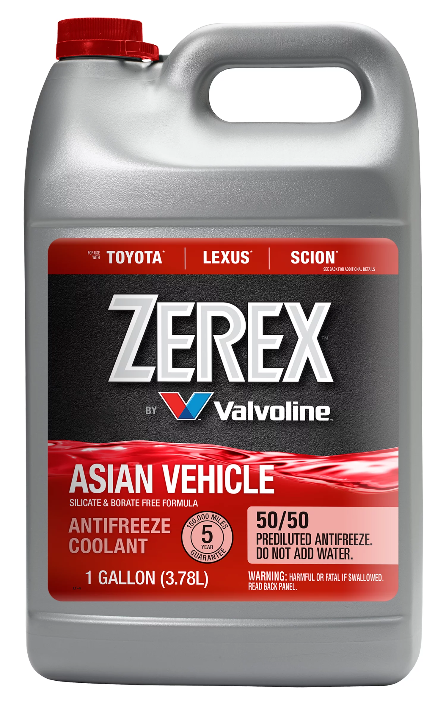 Zerex Asian Vehicle Red Silicate and Borate Free Antifreeze / Coolant 50/50 Ready-to-Use 1 GA - Inhomebuy