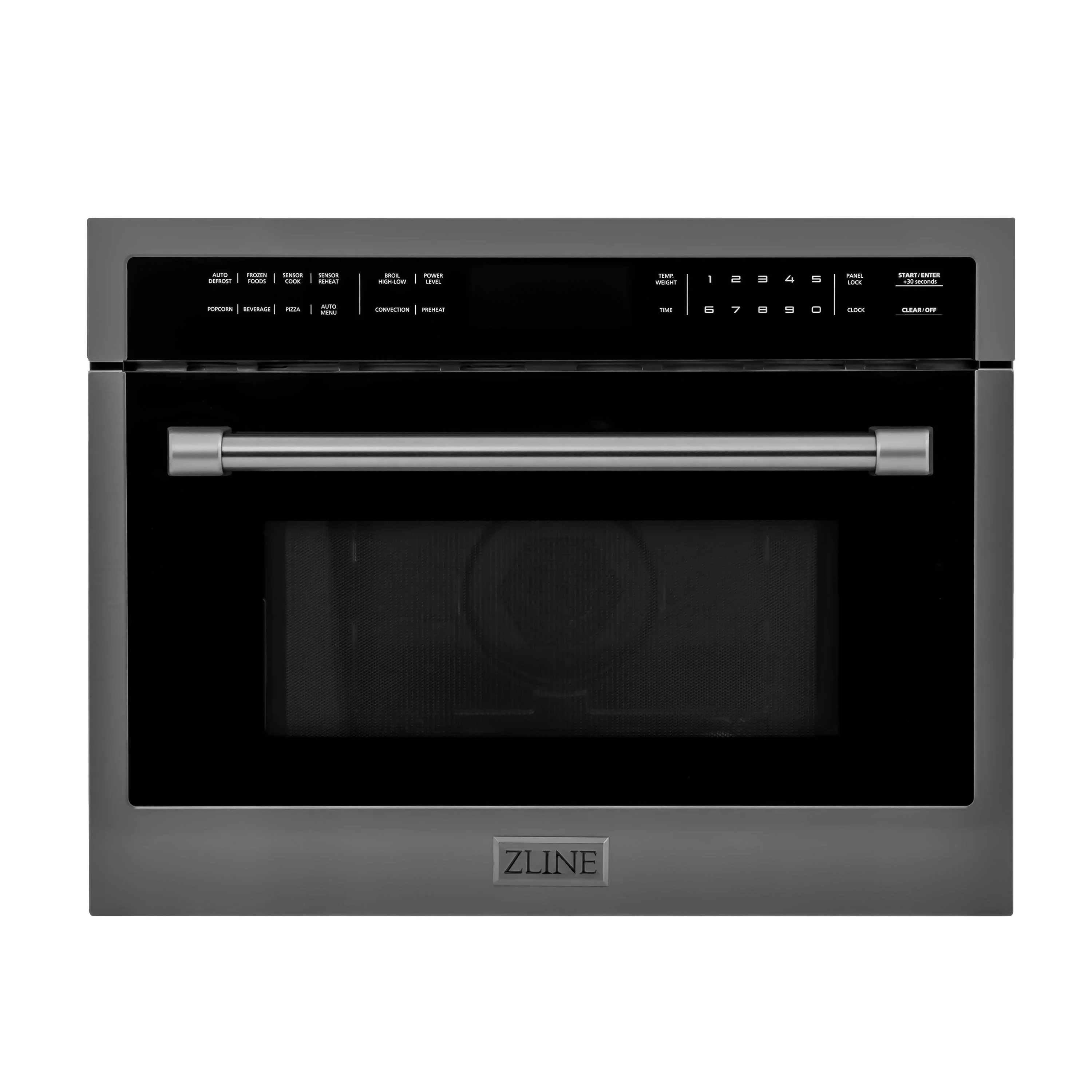 ZLINE 24 in. Built-in Convection Microwave Oven in Black Stainless Steel, MWO-24-BS - Inhomebuy