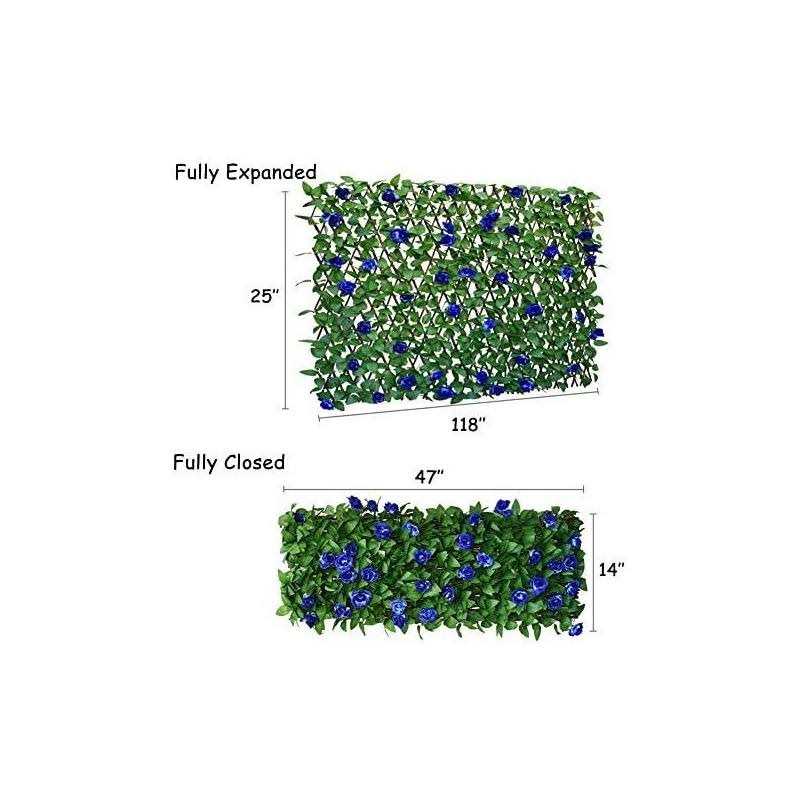 Sumery Expandable Fence Privacy Screen for Balcony Patio Outdoor,Decorative Faux Ivy Fencing Panel,Artificial Hedges - Inhomebuy