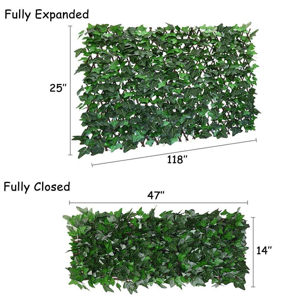 GLANT Expandable Fence Privacy Screen for Balcony Patio Outdoor,Decorative Faux Ivy Fencing Panel,Artificial Hedges - Inhomebuy