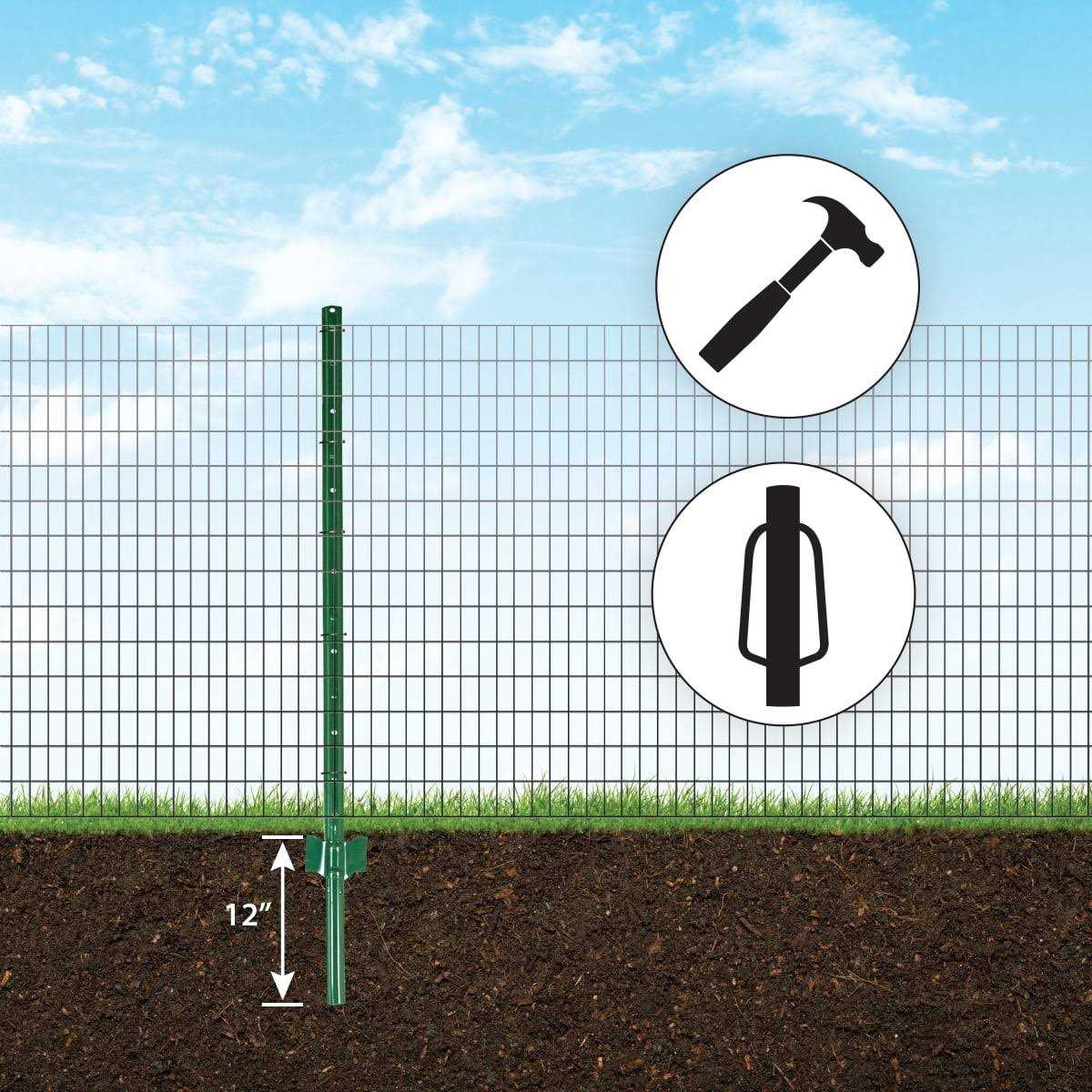 Garden Zone Light Duty Fence Post - Inhomebuy