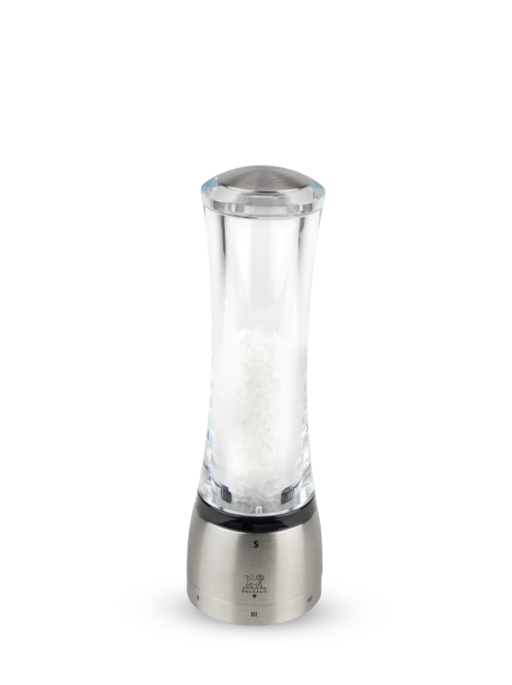 Peugeot Daman Salt Mill in Acrylic/Stainless 21 cm - 8in - Inhomebuy
