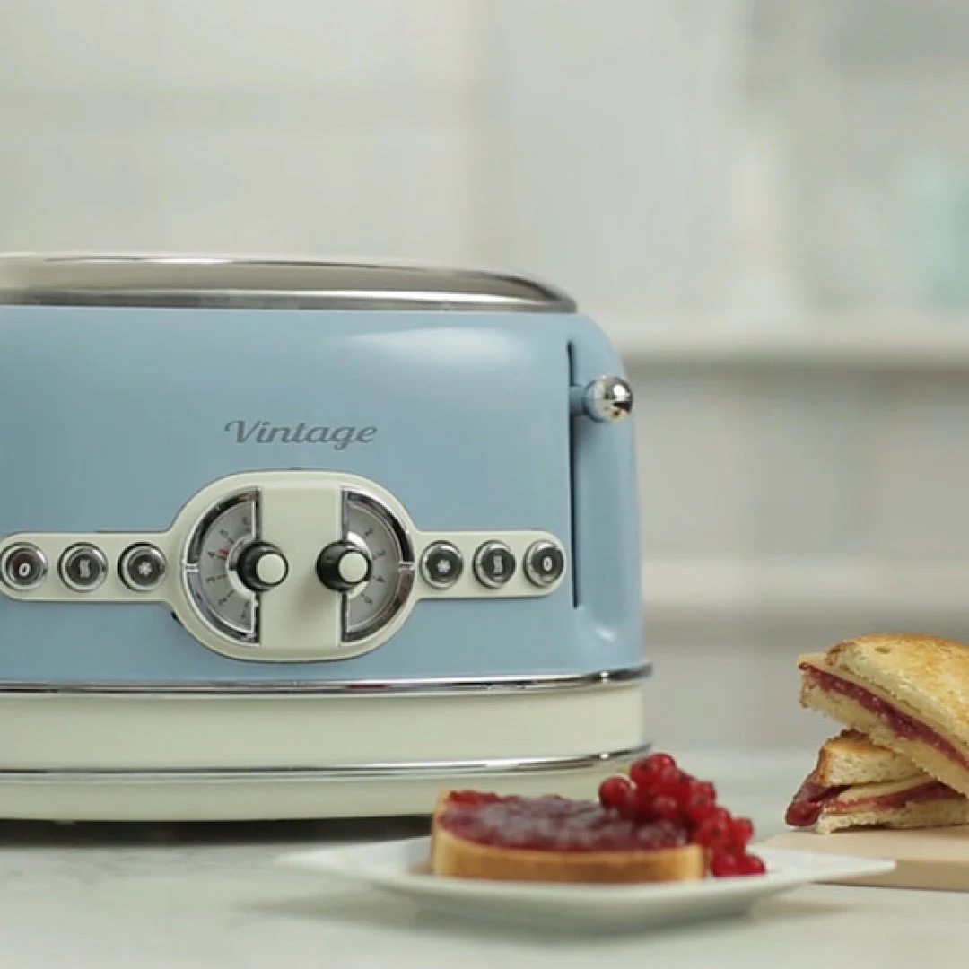Vintage Toaster 4S 1600W Blue - Inhomebuy