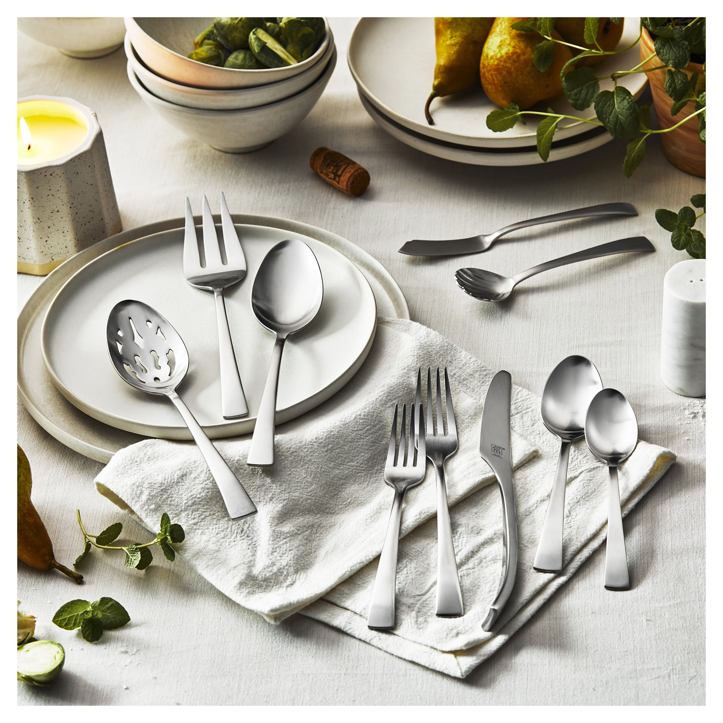 ZWILLING 45pc Bellasera Satin Stainless Steel Flatware Set - Inhomebuy