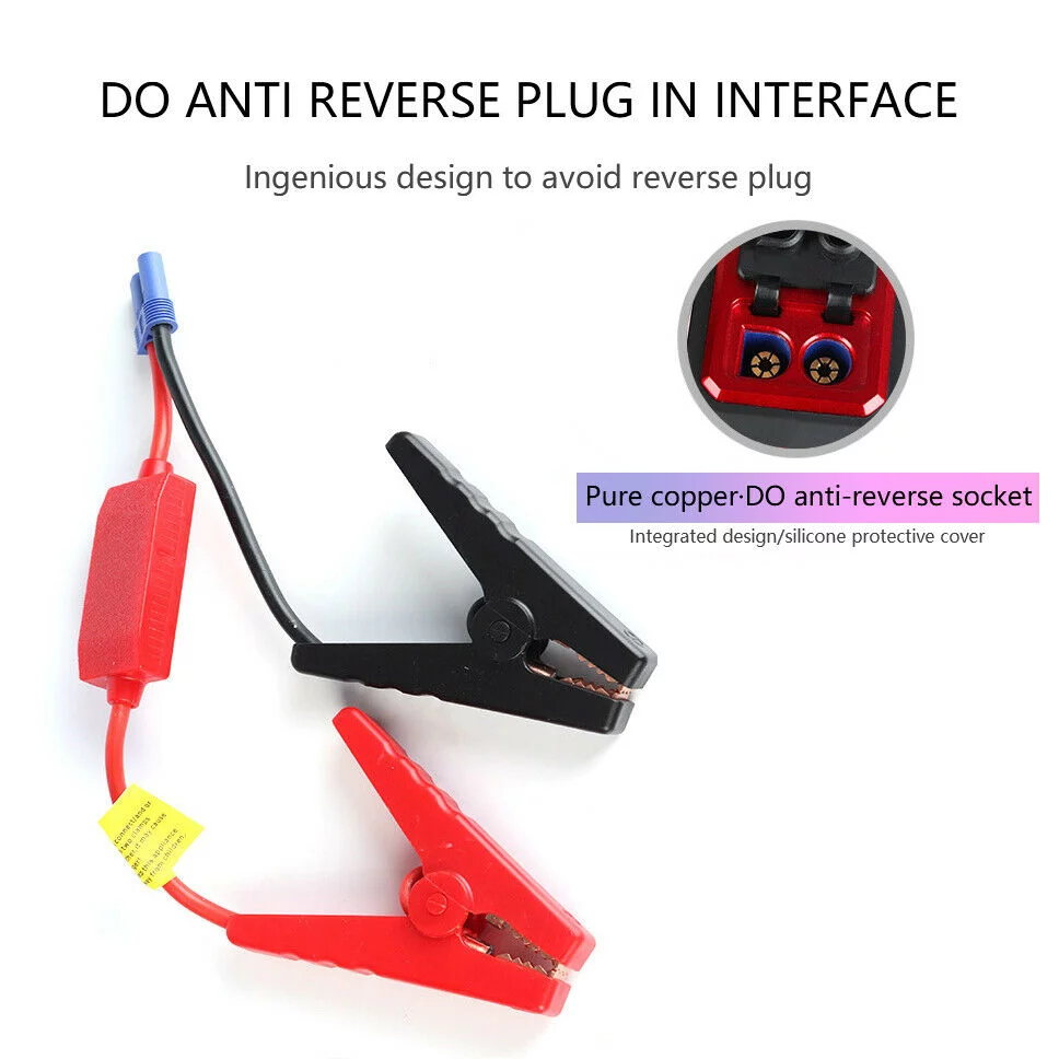 FIEWESEY Portable 12V Car Jump Starter Portable USB Power Bank Battery Booster Clamp 600A (Green) - Inhomebuy