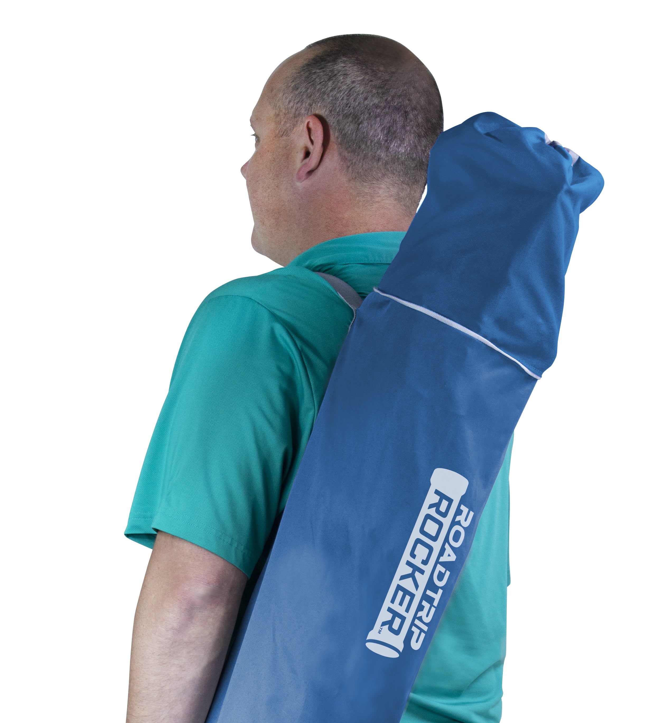 GCI Outdoor RoadTrip Rocker Portable Folding Camping Chair, Blue - Inhomebuy