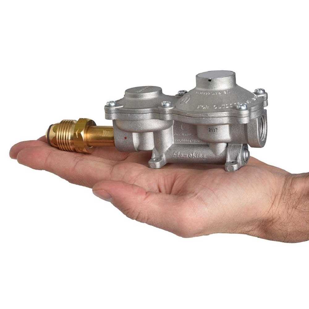 Flame King 2-Stage Auto Changeover Propane Gas Regulator with 2 12 Pigtails - Inhomebuy