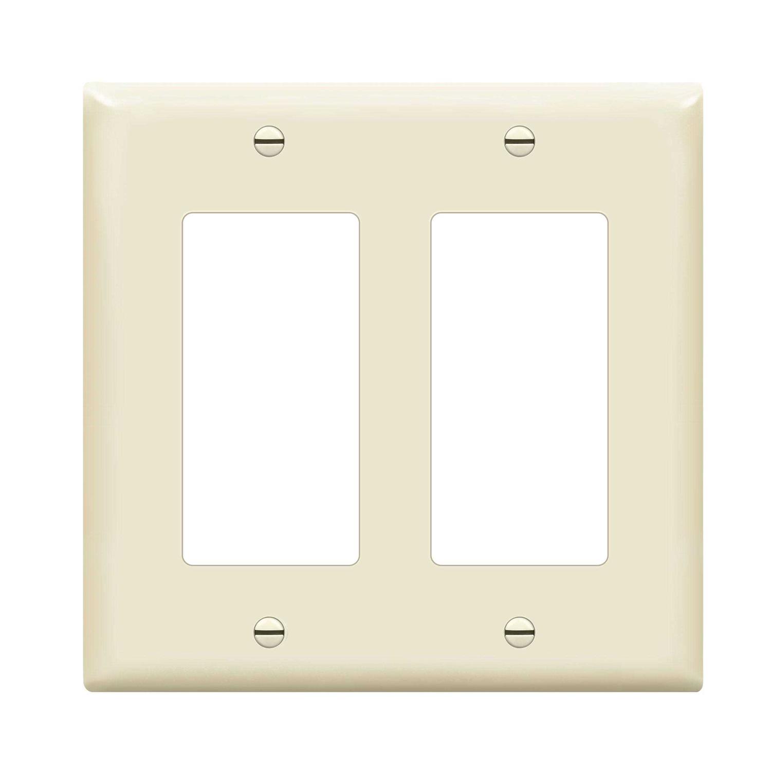 Enerlites 2-Gang Decorator/GFCI Outlet Wall Plate 8832 - Inhomebuy