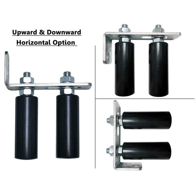 Mageway Universal Heavy Duty Slide Gate Guide Roller 6 Black L Rear Post Bracket Adjustable Dual Nylon Rollers Gate Support Assembly for Sliding - Inhomebuy
