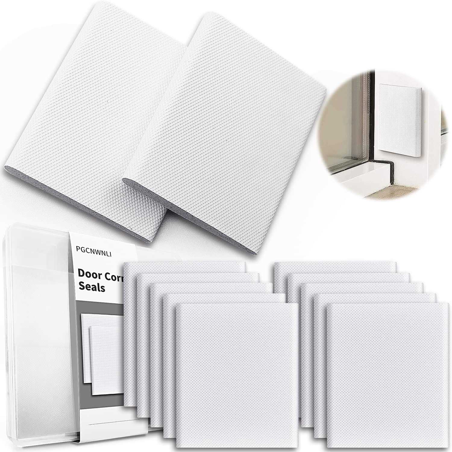 Door Corner Seals Exterior Door jamb Frame Seal Wedge Draft Stopper with Adhesive 10 Pack for Weather Stripping and Draft Protection Foam Corner - Inhomebuy