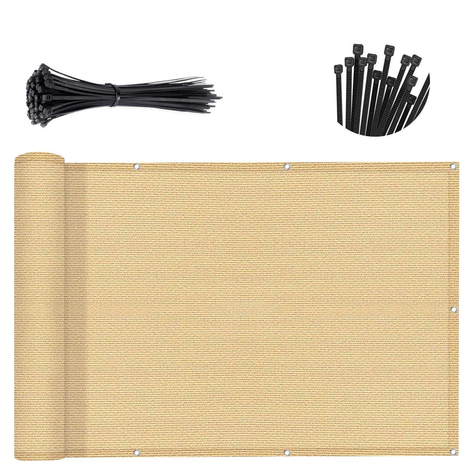 SUNNY GUARD Balcony Privacy Screen Fence Apartments Railing Cover Heavy Duty Windscreen for Outdoor,Backyard,Patio,Deck - Inhomebuy